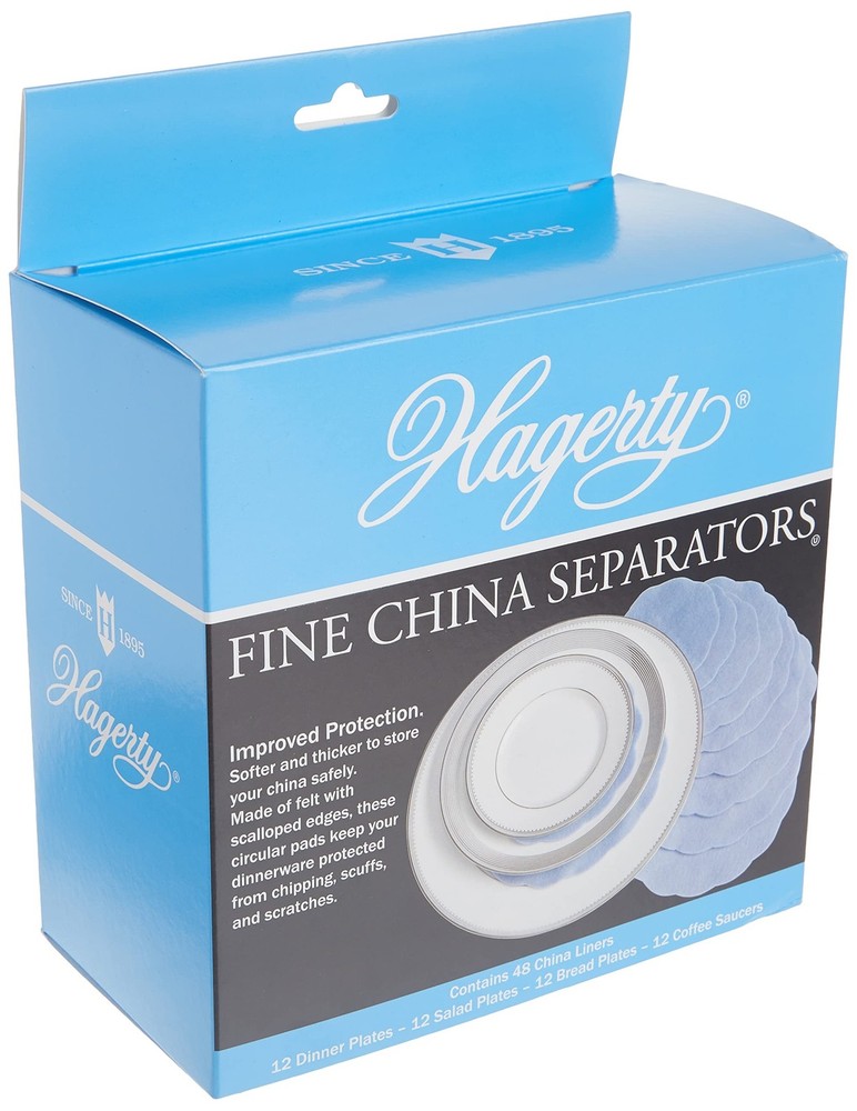 Hagerty Fine China Plate Dividers, Set of 48, Blue Large