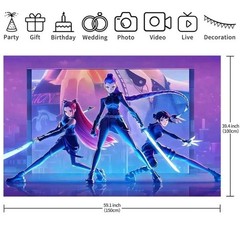 kpop Birthday Demon Hunters Backdrop