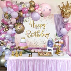 Avezano Rose Gold Birthday Backdrop for Women Pink Floral 6×3.6ft, Pink、Gold