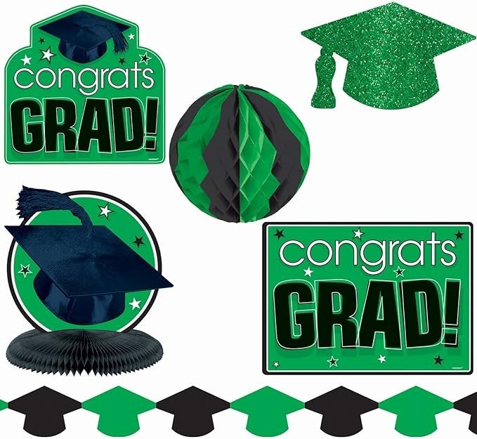 Amscan «Congrats Grad!» Graduation Party Room Decorating Kit (10 Piece)