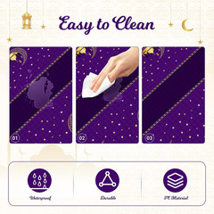 3 Pack Ramadan Table Cloth,Ramadan Decorations for Home,54″ X 108″ Eid