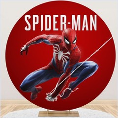 Popular Round Panel Spider-Man Backdrop Birthday Party background Decorations