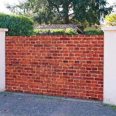 Red Brick Wall Backdrop Banner Photo Booth Decoration Party Supplies 185x110cm