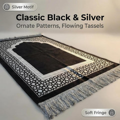 Ramadan & Eid Gift Set – Islamic Prayer Rug with Tasbih Beads, Premium Prayer Ma