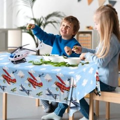 3pcs Party Decorations Party Tablecloth Supplies Disposable Plastic Airplane