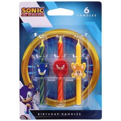 Sonic The Hedgehog Candles Video Game Theme Birthday Cake Decor 6P