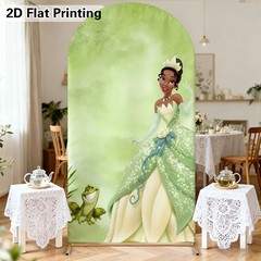 Princess Tiana Frog Arch Backdrop Cover Birthday Baby Shower Photo Background