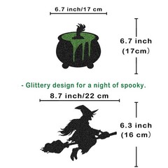 Halloween Decorations – Drink Up Witches Banner and Bat Garland with Witch, P…