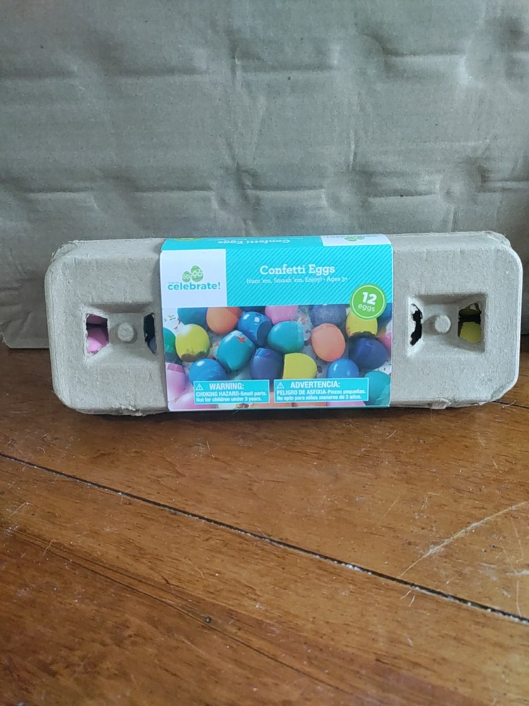 1 Dozen Confetti Filled Easter Eggs (12 Eggs) CASCARONES Colorful Fiesta Party