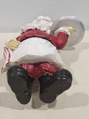 Chef Santa Claus Decor Tabletop Christmas Decorations 8.5 In Chef Hat & Cookies