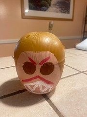 Set Of 3 Moana-Inspired Coconut Head Decor Props For Tropical Party/DIY Crafts