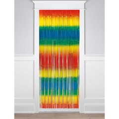 Rainbow Pride Stripe Foil Door Curtain Party Decoration 1m x 2m Brand New