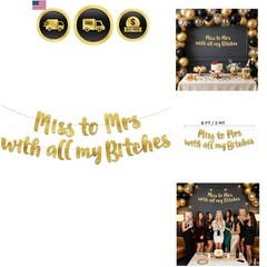 Bachelorette Party Banner Gold Glitter Pre Strung Decorations For Her