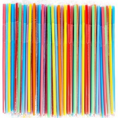 200 Pcs Individually Packaged Colorful Disposable Extra Long Flexible Plastic…