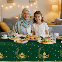 3 Pack Ramadan Table Cloth,Ramadan Decorations for Home,54″ X 108″ Eid