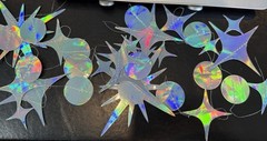 Iridescent Party Decorations Star Circle Garland 4 7Ft Strands – A0216