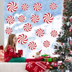 35 PCS Large Christmas Candy Cutouts 3 Sizes Red Peppermint Paper Decor