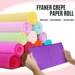 Crepe Paper Roll 17 In x 8.2 Ft 3 Rolls Azure Blue DIY Flower Making Set