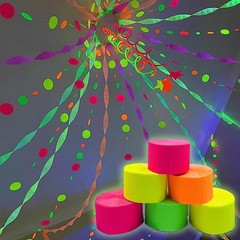 800 feet Glow Party Neon Streamer Decorations Crepe Paper 800feet