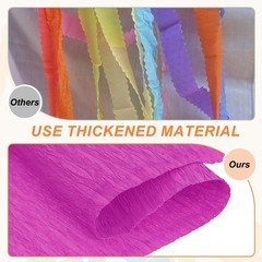 1 PCS Rose Red Crepe Paper Roll Streamer Party Decoration 20 Inch x 7.9ft