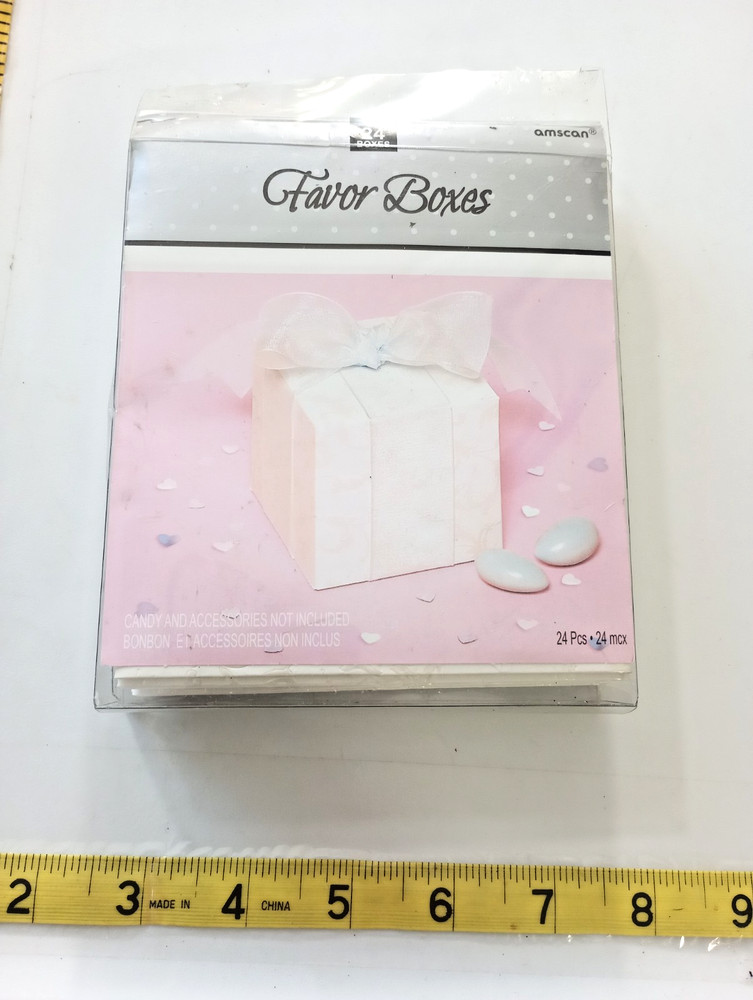 Favor boxes sealed pack(24) pink