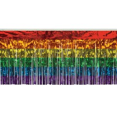 Beistle 1-Ply Rainbow Metallic Fringe Drape – General Occasion | Party Supply