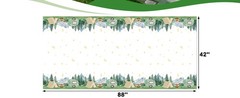 3 pcs Camping Birthday Decorations Table Cover Waterproof Tablecloths One Happy