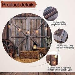 Moukeren Western Party Backdrop Western Cowboy Party Decoration Supply Wild W…