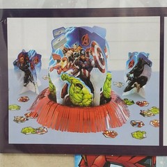 MARVEL AVENGERS Core Table Decorating Kit Birthday Party 3 Pieces Plus Confetti