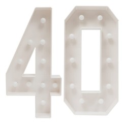 39″in H 40 Birthday Number Lights Marquee Light up Numbers 40th Birthday Decor