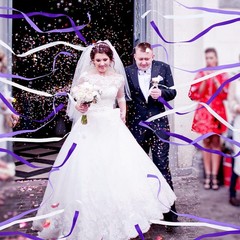 Chalyna 100 Pieces Lace Ribbon Wedding Sticks Colorful Ribbon Streamers Party