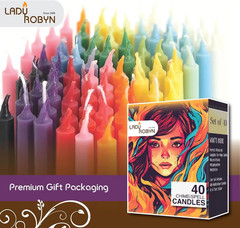 Spell Candles (40 Candles) – One Shipping Charge! Set of 40, Multicolor