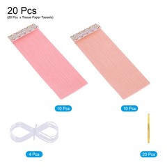 20Pcs Light Pink Peach Pink Tassel Garland Banner with Rope