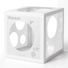 Plastic Balloon Sizer Cube Box Measurement Tool for Balloon Decorations 1.5-10″