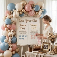 Gender Reveal Balloons, 12 Inch Dusty Pink Blue White Sand and Gold Balloons …