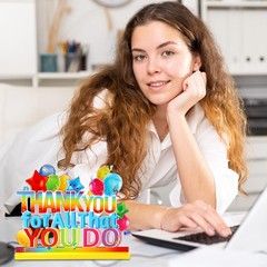 3pcs Employee Appreciation Decorations Thank You Table Centerpieces Wood Sign
