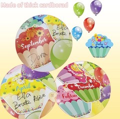 Chic Happy Birthday Decorations Set – 25 Colorful Cutouts for Classrooms