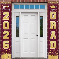 2026 Graduation Party Decorations – Maroon Gold Class of 2026 Congrats Grad P…