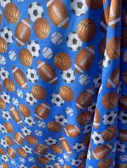 81” x 132” Blue TABLECLOTH Ball Print for Kids Child Baby Fun Birthday Party