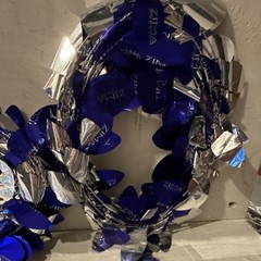 Zima Blue Silver Multicolor Foil Plastic Hanging Party Decorations