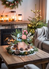 Christmas Centerpieces for Tables, Small Christmas Table Arrangements with Ce…