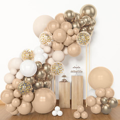 Amandir 153Pcs White Sand Balloon Garland Arch Kit, Different Sizes 18 12 10 5 I