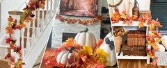 4 Pack Fall Leaf Garland, Total 23.6Ft Artificial Fall Vines Autumn Garland Fall