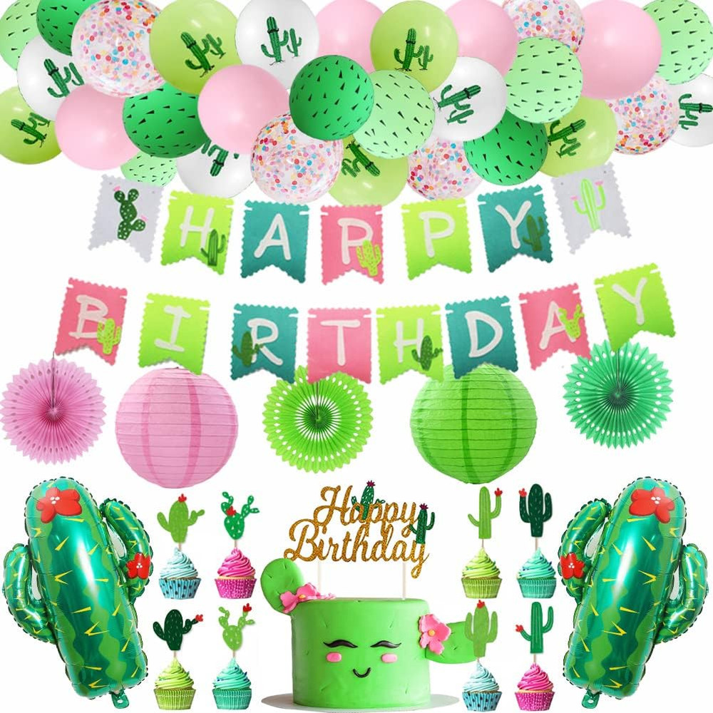 Cactus Party Decorations Fiesta Cactus Birthday Party Supplies Cactus Happy Birt