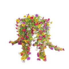 Plastic and Silk Eucalyptus Hanging Plant Garland 78cm Violet for Home Decor