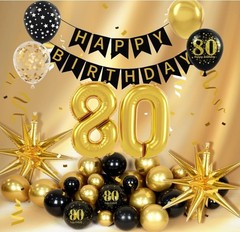 114pcs 80th Birthday Decorations for Men, 80th Birthday Decorations with 80th…