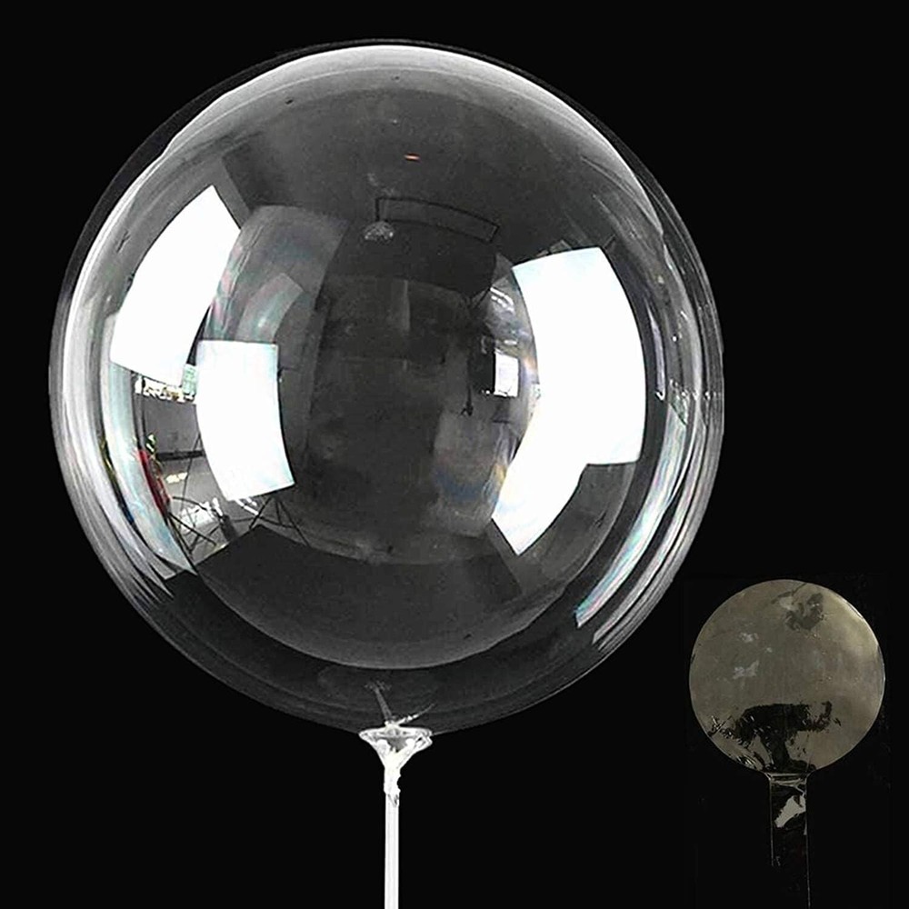Bobo Balloons 25 Packs 24″ Helium Style Transparent Bubble LED Light Up NO LED