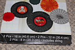 Rock On Heavy Metal Themed Party Printed Paper Fan Assortment Decoration 6 Fans