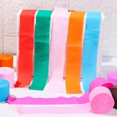 12Pcs Birthday Streamers Paper Decorations Assorted Color Crepe Party Streamers