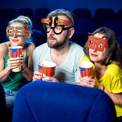 48 Pcs Movie Night Party Decorations Eyeglasses Movie Theater Black Red Gold …